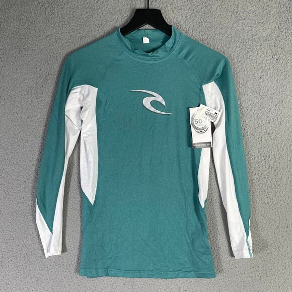 Rip Curl Men's Long Sleeve Rash Guard UPF 50+ Performance Fit Swim Shirt S NWT - Picture 2 of 14